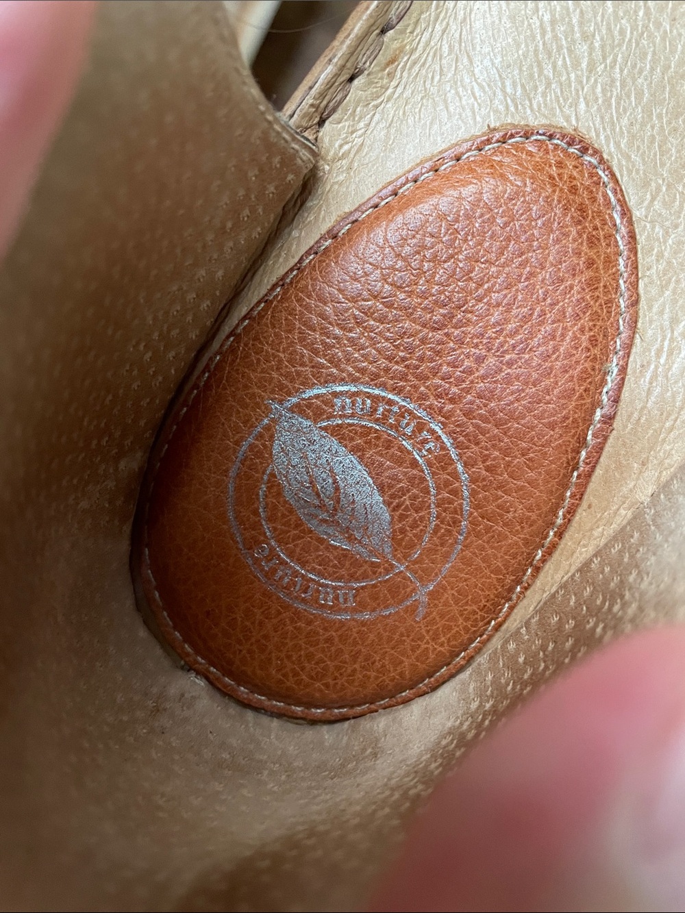 Women's Tan Leather Cutout Ankle-Strap Flats - Picture 3 of 8